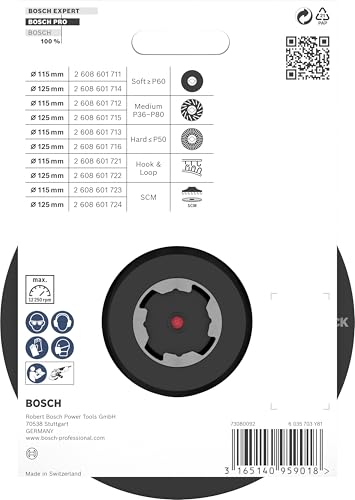 Bosch Plateau de ponçage X LOCK auto agrippant 125 mm 12 500 tr min 2608601722 - vue 4