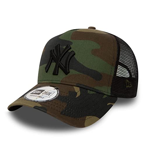 New Era Adjustable Trucker Cap - New York Yankees Wood Camo