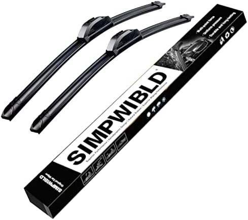 OEM Quality 24"+16" Premium All-Season Front Windshield Wiper Blades for Original Equipment Replacement (Set of 2)