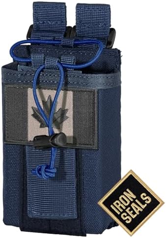 IronSeals Tactical Molle Adjustable Interphone Storage Bag Outdoor Sports Radio Pouch for Two Ways Walkie-Talkie