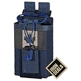 IronSeals Tactical Molle Adjustable Interphone Storage Bag Outdoor Sports Radio Pouch for Two Ways Walkie-Talkie