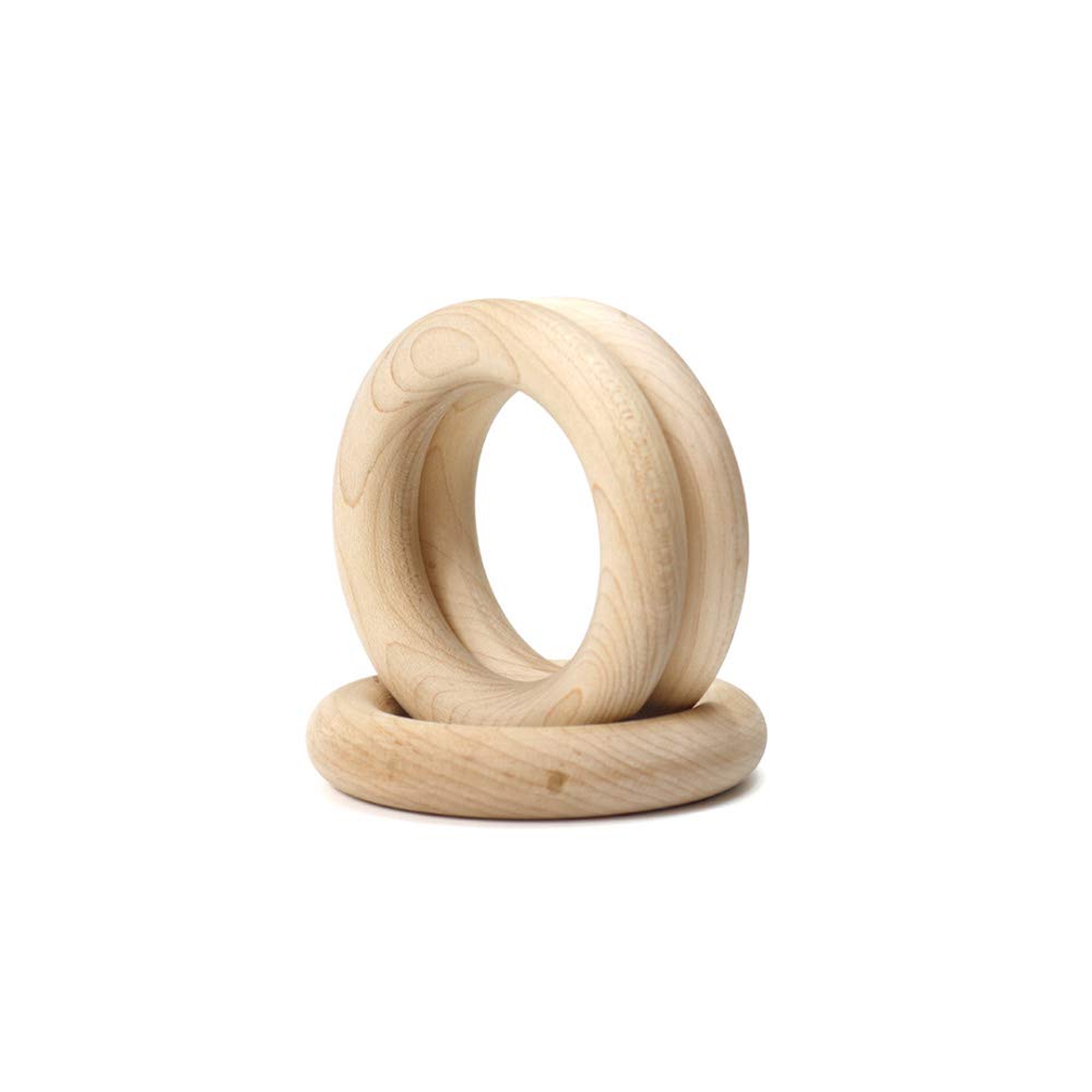 50 Anneaux En Bois Naturel 50mm - Non Traité - DIY, Artisanat, Bijoux, Décoration