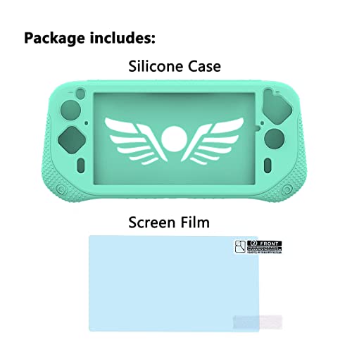 Silicone Cover Case for Logitech G Cloud Gaming Handheld, Protective Skin Sleeve for Logitech G Cloud Gaming Console Screen Film Protector Accessories (Teal Case and Screen Film)