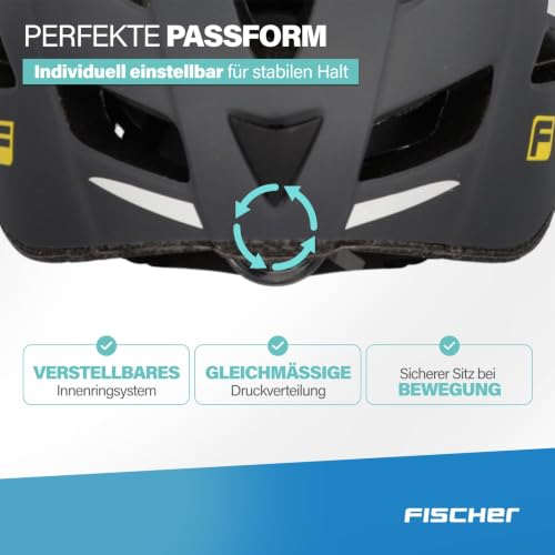 FISCHER Erwachsene Fahrradhelm, Radhelm, Cityhelm Urban Levin, S/M, 52-59cm, grau, mit beleuchtetem Innenring-System – Ansicht 6