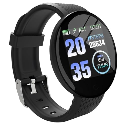 Bouncefit M I D18 Round Fitness Band Smart Watch for Men, Women, Boys, Girls, Kids – Single Touch Interface, Water Resistant, Workout Modes, Quick Charge Sports Smartwatch