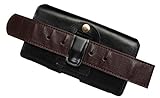 Matador Ledertasche BlackBerry KeyOne Handytasche Gürteltasche ECHT Nubuk Leder Hülle Case mit Gürtelclip, Schlaufe und Magnetverschluss Crazy Black - 3