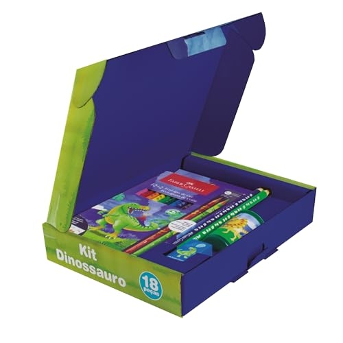 Kit Dinossauro, 370517, Faber-Castell, 18 peças, *Edição Limitada* Kit Dinossauro, 370517, Faber-Castell, 18 peças, *Edição Limitada*