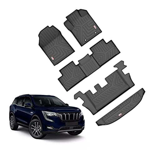 Image of GFX Rubber Car Trunk Boot Mat Black | Premium Non-Slip Dicky Mat Compatible with XUV-700 (Model-2020) Onwards | Full Coverage, Anti-Tear, All-Weather, Waterproof & Durable for Long-Lasting Protection