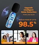 Wireless Microphone for iPhone & Android, Mini Plug & Play Lavalier Mic - 6H Battery, Zero Delay, Studio Sound