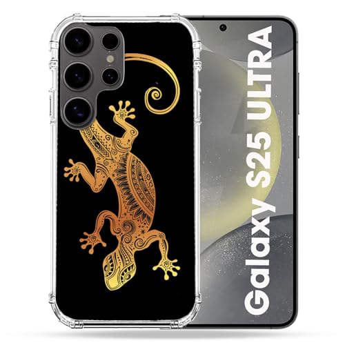 Coque Samsung S25 Ultra Antichoc Lézard Noir Cokitec Bords Renforcés