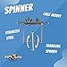 Stainless Steel Spinner Bird Toy with Traveling Spinner | Durable Puzzle Enrichment Toy | Spinner Toy for Medium to Large Birds Like Cockatoos, Parrots, Macaws, Parakeets | Bird Cage Accessories