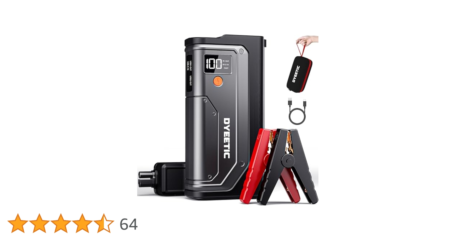 Amazon | DYEETIC ジャンプスターター 26800mAh大容量 12V車用