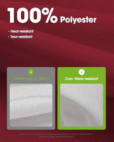 Image of Pureegg Polyester Tablecloth 60 inch x 84 inch Reusable & Washable Red