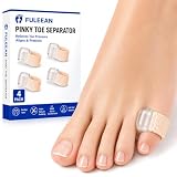 Pinky Toe Separators for Women & Men,Ergonomic Gel Toe Spacers, 4 Pack
