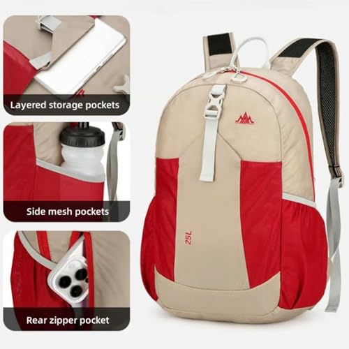 Mochila plegable impermeable ligera 25L negra miniatura 3