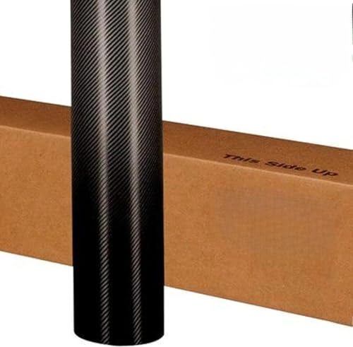 2080 CARBON FIBRE BLACK CFS12 Car Wrap Air-Release Vinyl Film Bubble-Free Application (30cm x 152cm (11.8in x 59.8in))