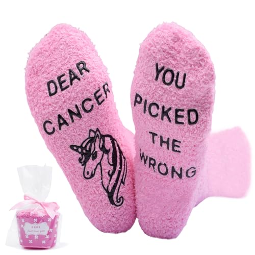 Image of Breast Cancer Socks for Women, Cancer Care Gifts for Women Get Well Soon Gifts Fighting Cancer Gifts Survivor Socks