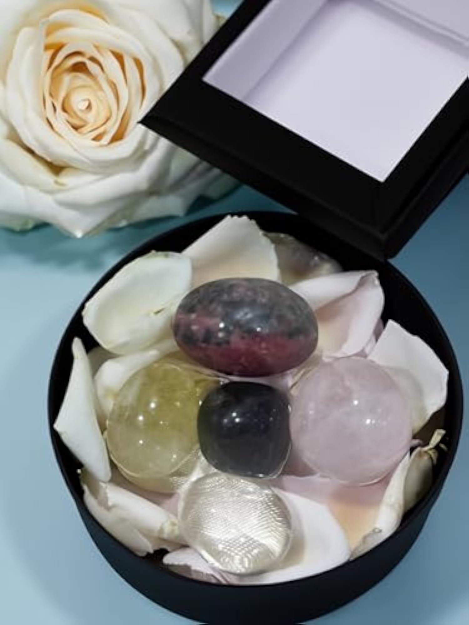 TERRALUXE Natural Marriage Manifestation Kit with Tumbled Stones