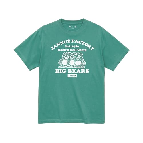 [JANNU-2] Tシャツ 半袖 綿100% Rock'n Roll Camp Tシャツ Lサイズ ヘイジーグリーン（Amazon）