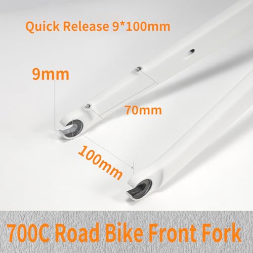 Fourche rigide carbone 700C blocage rapide frein à disque vélo - 6