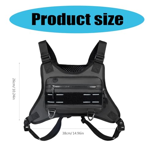 Mochila de pesca y senderismo impermeable para aparejos de pecho ligera 3