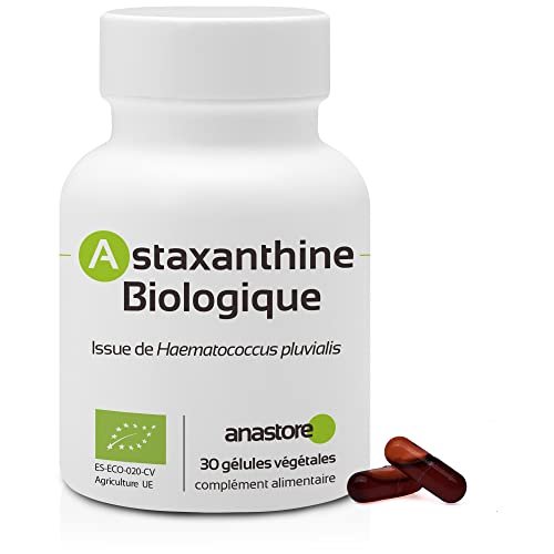 Astaxanthine biologique * 30 gélules végétales / 8 mg * Antioxydant naturel * Énergie + Santé oculaire + Soins de la peau * Cover