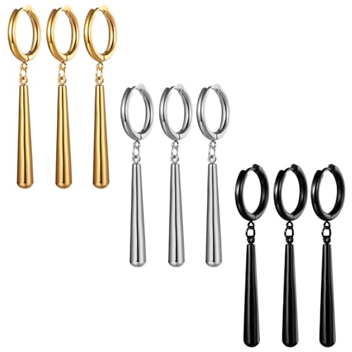 JewelryWe One Piece Ohrringe Herren Edelstahl Roronoa Zoro