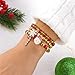 QLYOVWE Christmas Crystal Beads Bracelet for Women, Handmade Xmas Snowflake Snowman Bell Santa Claus Charms, Sparkling Colorful Beads Stretch Bracelet, Party Gifts Bag Filler (Candy)