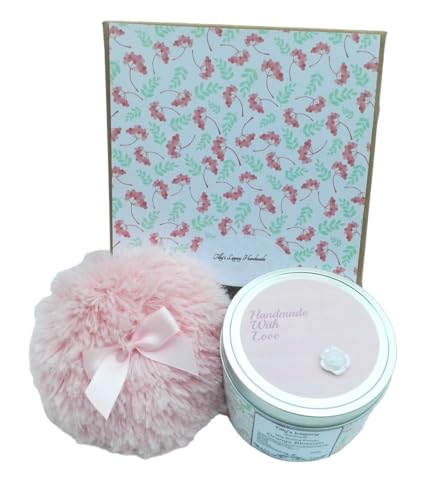 Orange Blossom Larger Size 200g Dusting Powder and Mini Puff Gift Box. Talc and Cornflour Free.