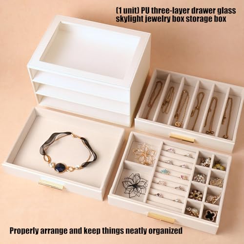 Rangement de bijoux pour voyage trois compartiments en velours