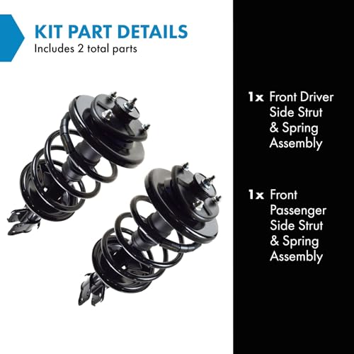 Image of TRQ Front Strut and Spring Assembly Set 2 Piece | For 1999-2004 Honda Odyssey