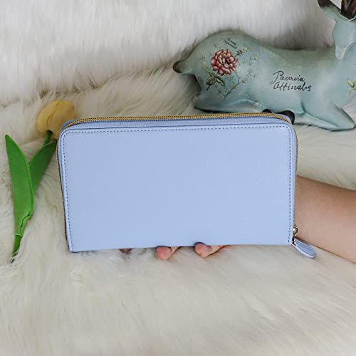 Cash Envelope Wallet For Woman,All In One Budget Wallet,Budget Planner 2022 With 12 Tabbed Cash Envelopes & Monthly Budget Cards,Cash Wallet Envelope System For Cards, Coins,Checks Organizer(Blue） #TOP6