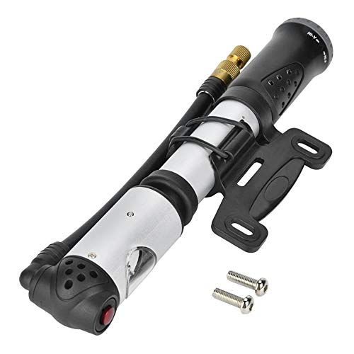 Fahrradpumpe Fahrradpumpe 300 PSI Handluftpumpe Schlauch Manometer Fahrrad-Gummireifen for Schrader/Presta Ventil Gabel Tragbare Minipumpe