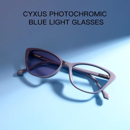 Image of Cyxus Photochromic Glasses for Women with Blue Light Blocking 8192 | UV Protection,Eye Protection,Stylish Cat Eye Style,Ideal for Computer Screen Daily Wear