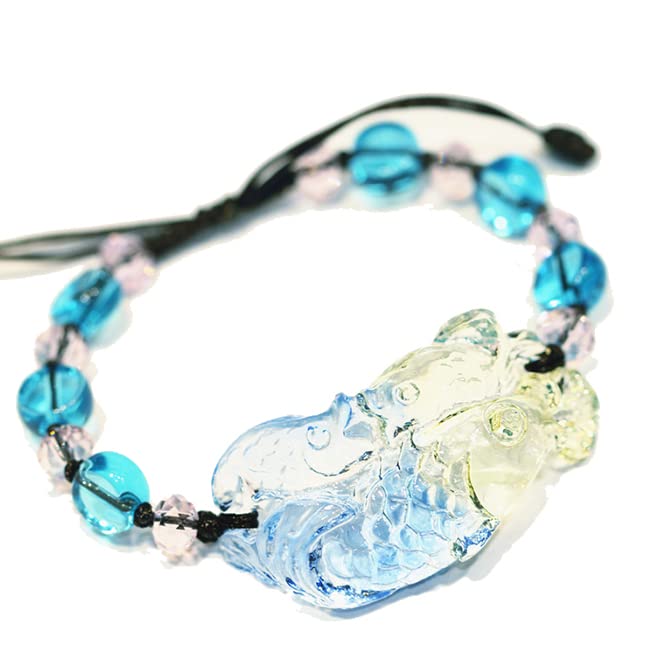 Bracelet en verre dragon avec motif totem résistant pour atelier