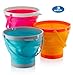 Produktbild Top Race Faltbare 10-Zoll-Eimereimer Silikon-Faltbare Eimer Mehrzweck 5 Liter, 1,5 Liter (Packung mit 3), verschiedene Farben