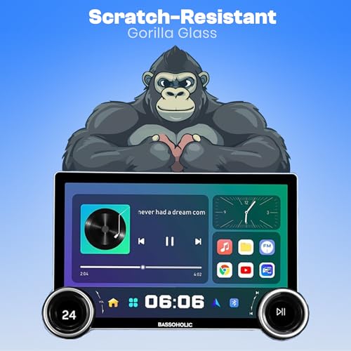 Image of BASSOHOLIC 10.1 inch Diamond 2K Android Player|Android 13 MTK Processor| Car Stereo | Android Auto | IPS Touch Screen 2560x1440p |4+64GB|WiFi|GPS|GoogleMap|Bluetooth|DSP Band with Dual Rotary Knob
