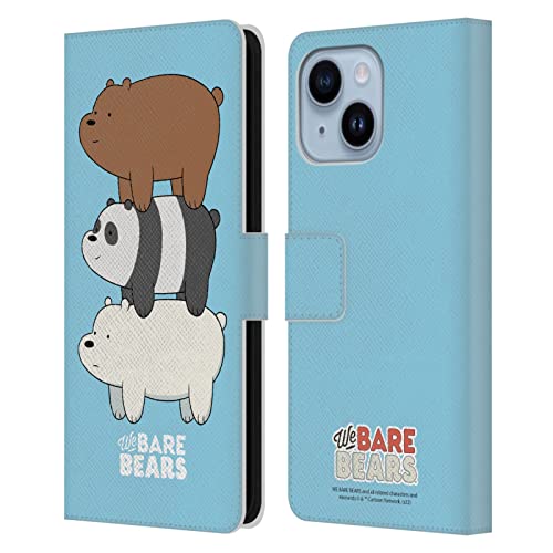 Étui clapet We Bare Bears iPhone 14 Plus avec fentes cartes et support vidéo