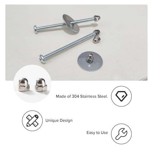 Lyeteung 50 Stücke M3 Sechskant Hutmuttern Edelstahl, Sechskant-Hutmuttern, Eichel-Kuppelkopf-Sechskantmuttern, für Schrauben, Bolzen