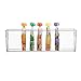 mDesign Plastic Long Stackable Storage Organizer Container, Organization Bin w/Handles for Kitchen, Pantry, Fridge, Freezer, Cabinet, Perfect to Hold Breast Milk - Ligne Collection - Clear