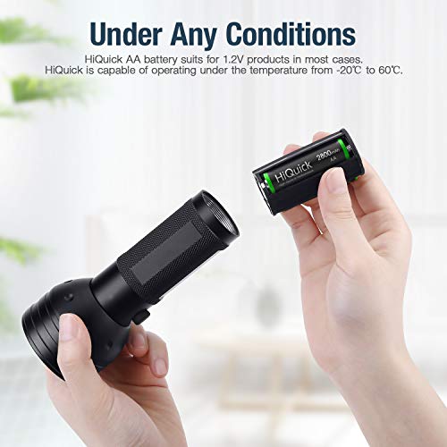 HiQuick AA Rechargeable batteries 2800mAh - High Capacity Performance 4 Counts Rechargeable AA Battery - Image 4