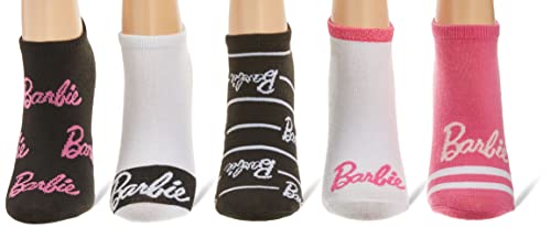 Barbie Women's Classic 5 Pack No Show Ankle Socks2