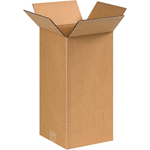 Image of TAPE LOGIC 6x6x14 Tall Corrugated Boxes, Tall, 6L x 6W x 14H, Pack of 25 | Shipping, Packaging, Moving, Storage Box for Home or Business, Strong Wholesale Bulk Boxes