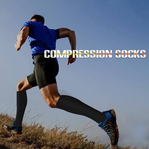 Image of Sooverki Compression Socks for Women and Men Circulation (3 /4 Pairs) is Best Support for Running Athletic Cycling Hiking
