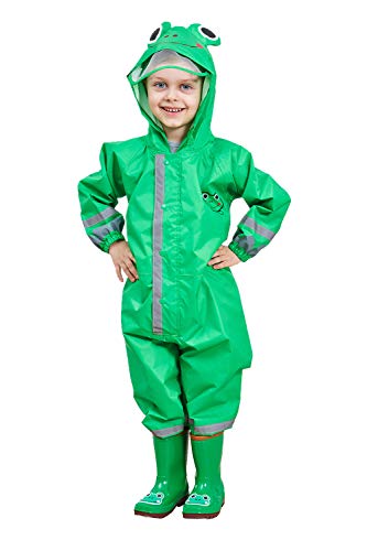 Vmonyco Kids One Piece Rainsuit Toddler Raincoat Waterproof Girls Lightweight Rain Coats/Jacket Girls