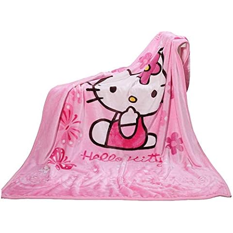 YIMU Hello Kitty Cartoon Fleece Blanket Cover