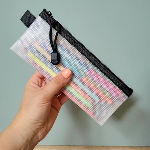 LEVIATAN 12er Set 85x210mm Zip-Beutel Reisetasche Transparente Reißverschlusstaschen Reißverschluss Dokumententaschen Wasserdichte Bag Lagerung von Schreibwaren, Kosmetikwaren