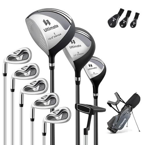 ULTIMATE Left Handed Golf Clubs for Men, 10pcs Men's Complete