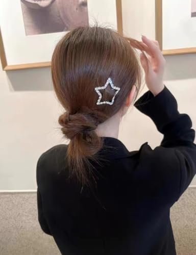 Pinzas para cabello con brillantes forma estrella 4 pcs miniatura 5