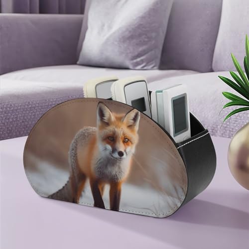 Boîte de rangement pour télécommande à 5 compartiments motif renard